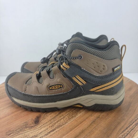 Keen Kids Size 2 Brown Targhee Leather Waterproof Outdoors Boots - Picture 1 of 9